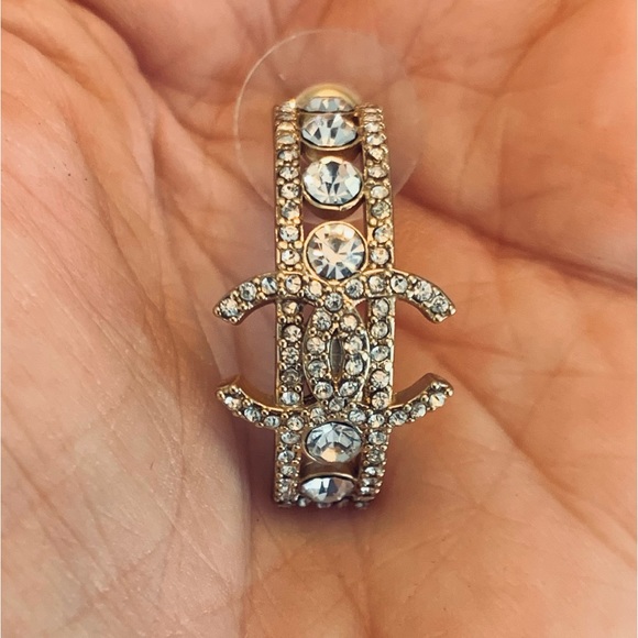 Authentic Chanel earrings!! Gorgeous. I have worn these 1x. - Picture 8 of 11